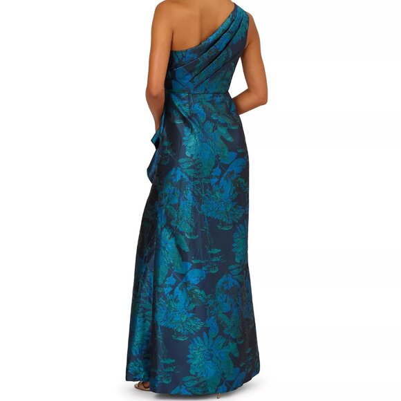 NWT Adrianna Papell Women's One-Shoulder Gown - Sz 16 - Picture 3 of 8